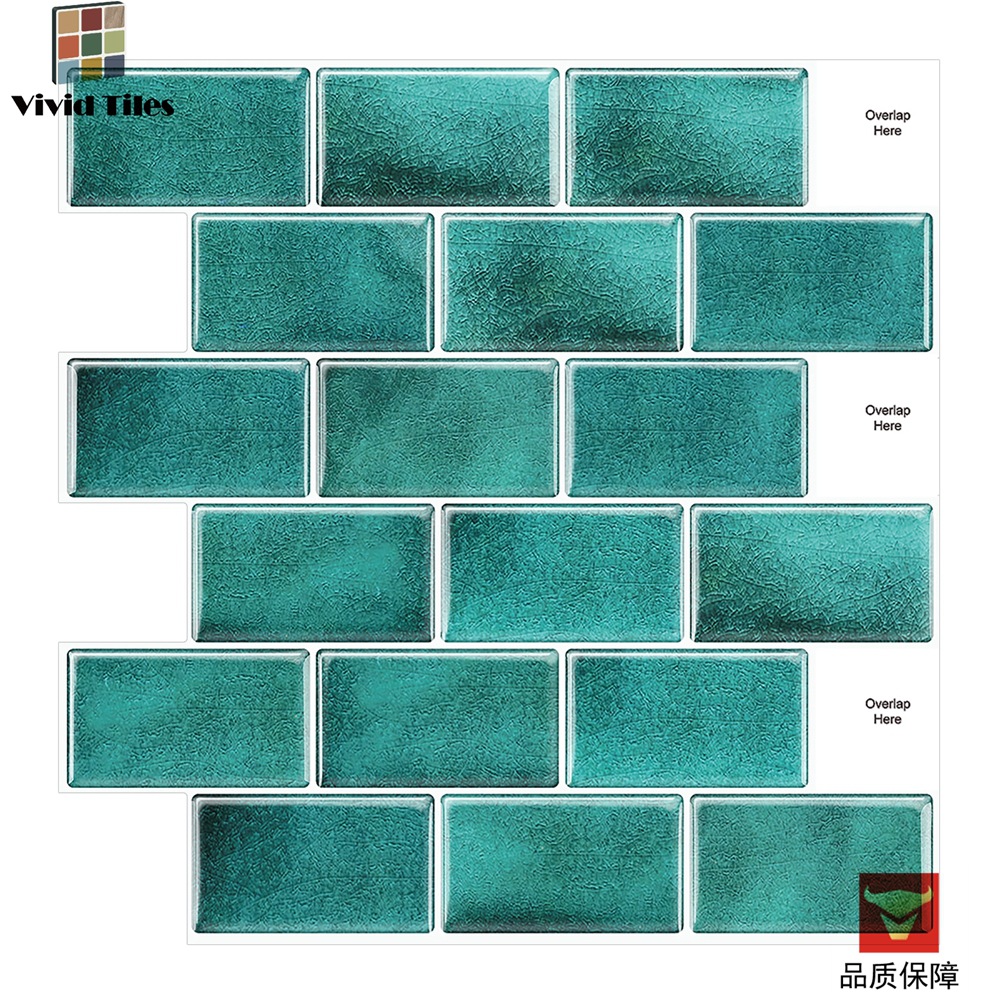 自粘跨境立体滴胶墙贴 厨房防水仿瓷砖洗手台餐厅翻新易安装贴纸