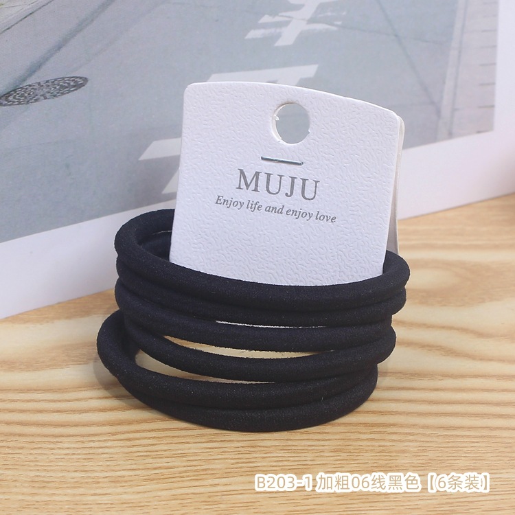 [Carga de tarjeta] sensación de alto nivel coreano de cabello de código de barras de moda de alta elasticidad de cabello anillo de cabello correa de cola de caballo