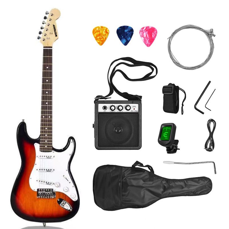 Guitarra eléctrica transfronteriza sola sacudida serie ST traje profesional adulto principiante entrada guitarra eléctrica traje