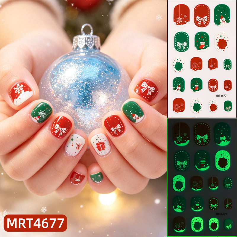 Zhengxiang Cross - Border New Christmas Night Kids Nail stick Halloween Shining funny Kids Cartoon manicura stick