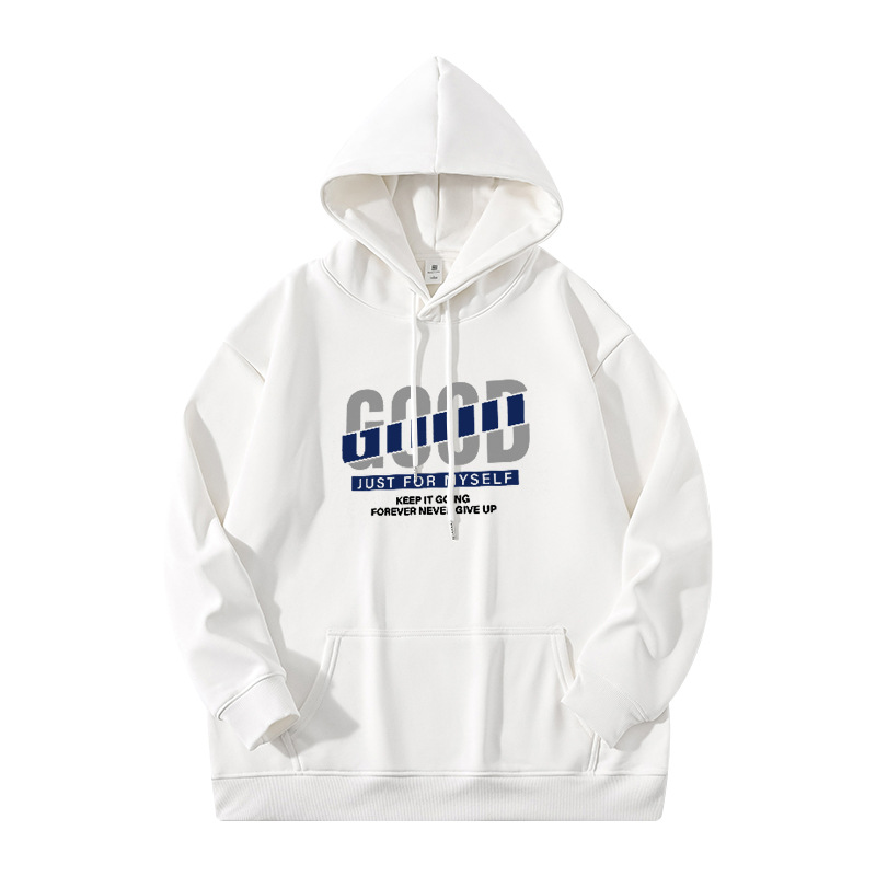 Otoño nuevo suelto pesado sudadera con capuzas letras masculinas y femeninas estilo de moda americana estilo de Hong Kong pareja camisa de manga larga