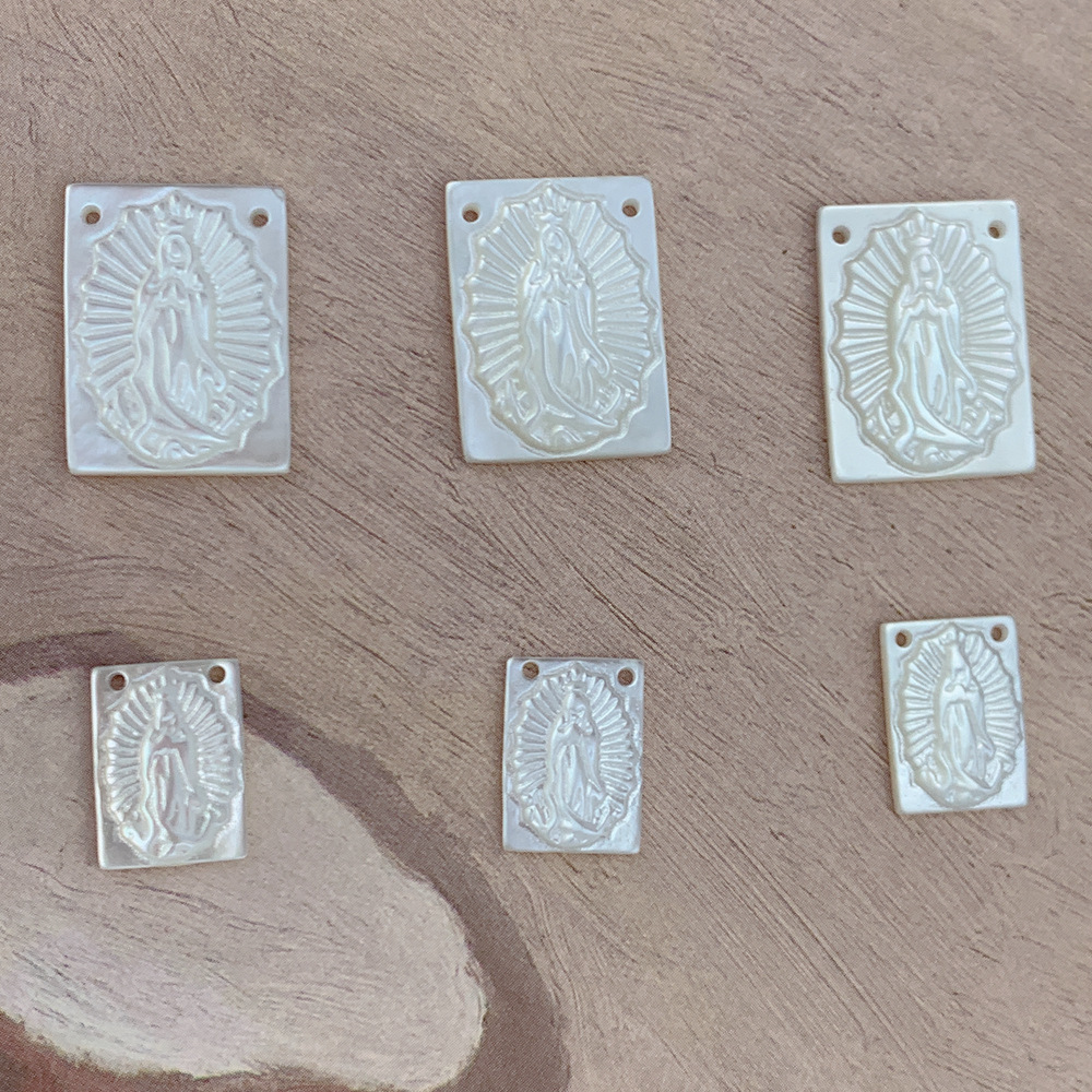 Our Lady of Guadalupe Pattern 10 PCS/Package Shell Our Lady Of Guadalupe Pendant