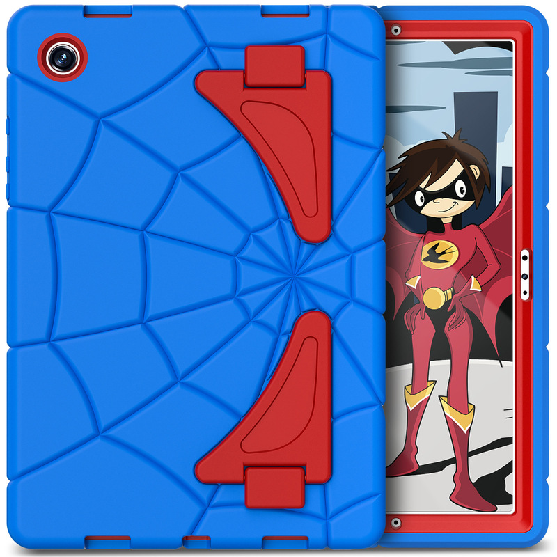 Spiderman for Samsung Galaxy TabA8 Protective Case X200/X205 Silicone Drop-resistant Bracket Protective Case