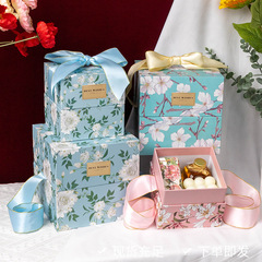 新款禮品盒正方形結婚喜糖盒高檔回禮盒子伴娘伴手禮空盒廠家