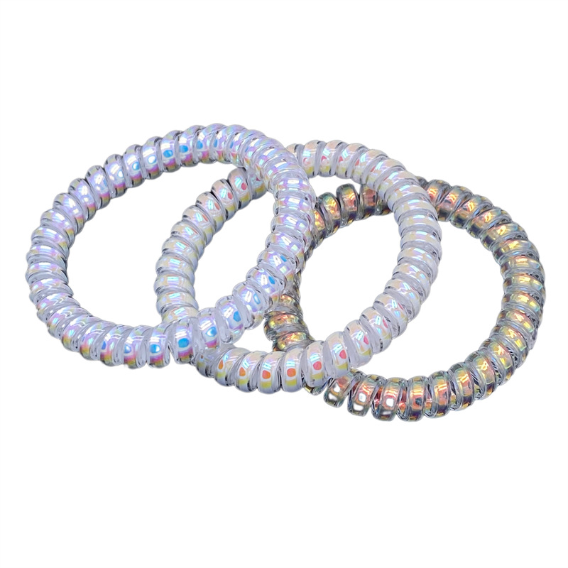 Colorido anillo Delgado lazo del pelo de las mujeres línea telefónica banda para el cabello banda de goma un yuan dos yuanes tienda de accesorios para el cabello accesorios para la cabeza