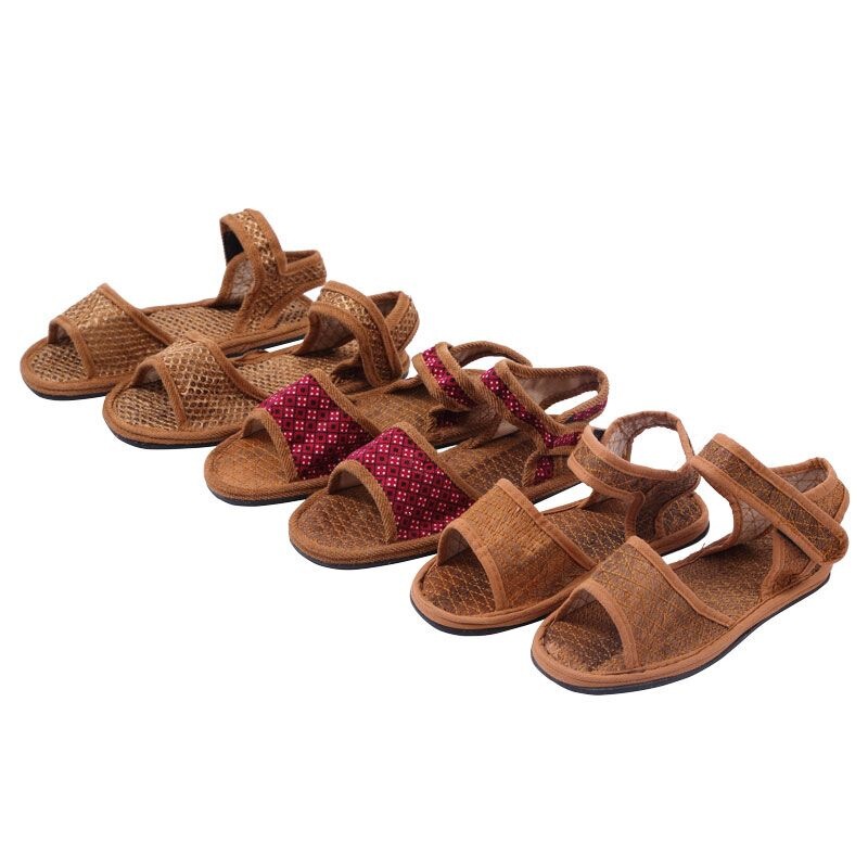 Kejin Natural Mountain Palm Sandals, Hand-Knitted Palm Shoes, Men's and Women's Sandals, Mountain Palm Sandals, Palm Insoles for Adults
