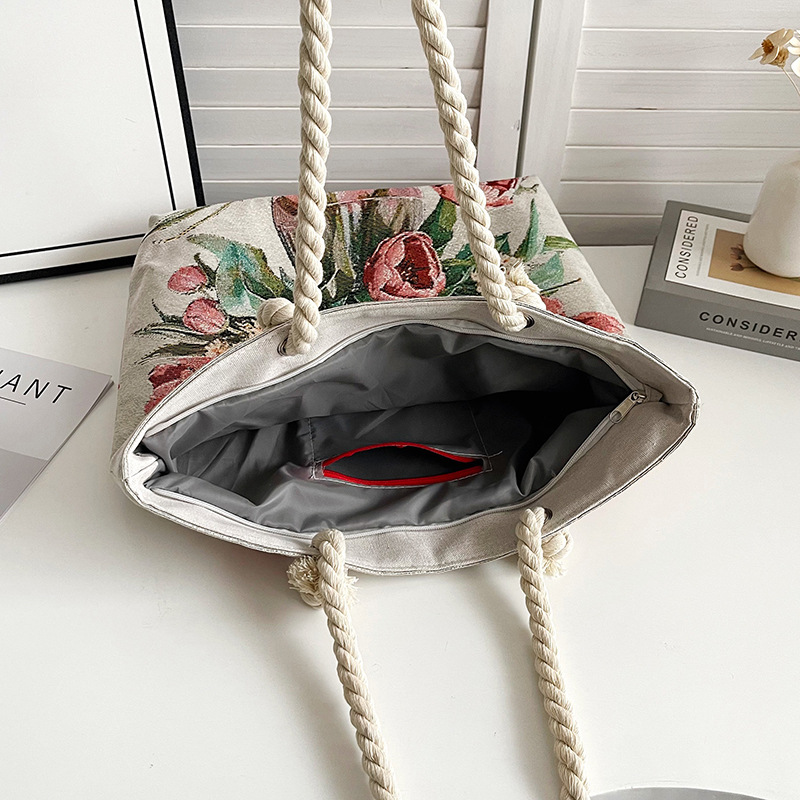 double-sided ethnic shopping bag