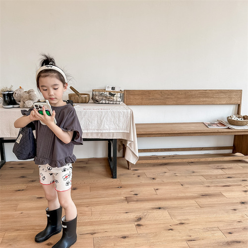  Korean children's clothing summer new style girls Korean style summer clothing high waist leggings shorts children's pants 123291