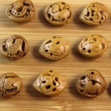 杏核生肖 工艺品雕刻生肖 批发配件 编制手链DIY