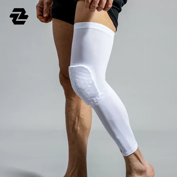 Amazon Long Anti-collision Breathable Honeycomb Leg Guard Knee Guard Basketball Mountaineering Knee Guard for Men and Women Outdoor Sports Protector