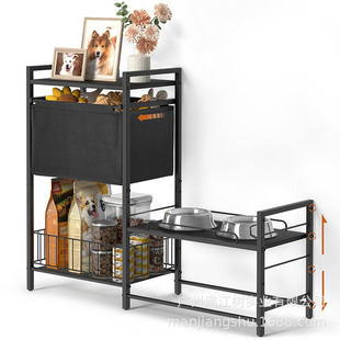 Amazon's Popular Elevated Dog Bowl Stand for Large, Medium, and Small Dogs, Food and Water Bowl Feeding Station, Elevated Dog Bowl Stand Cabinet