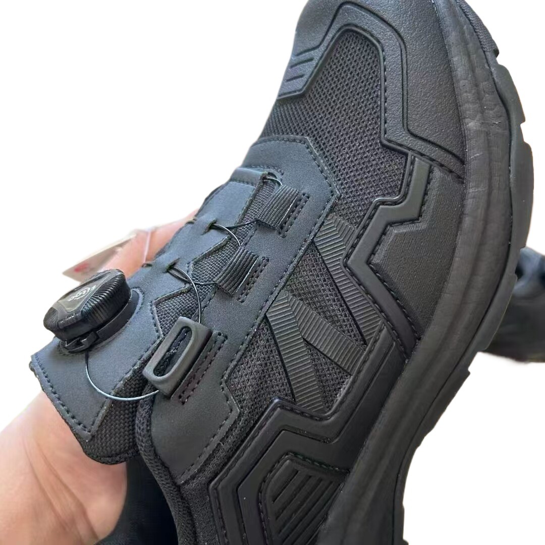 Authentic New-Style Outdoor Training Anti-Puncture Hiking For Men With Rotary Buckle, Wear-Resistant Casual Shoes, Black_vogvips.com