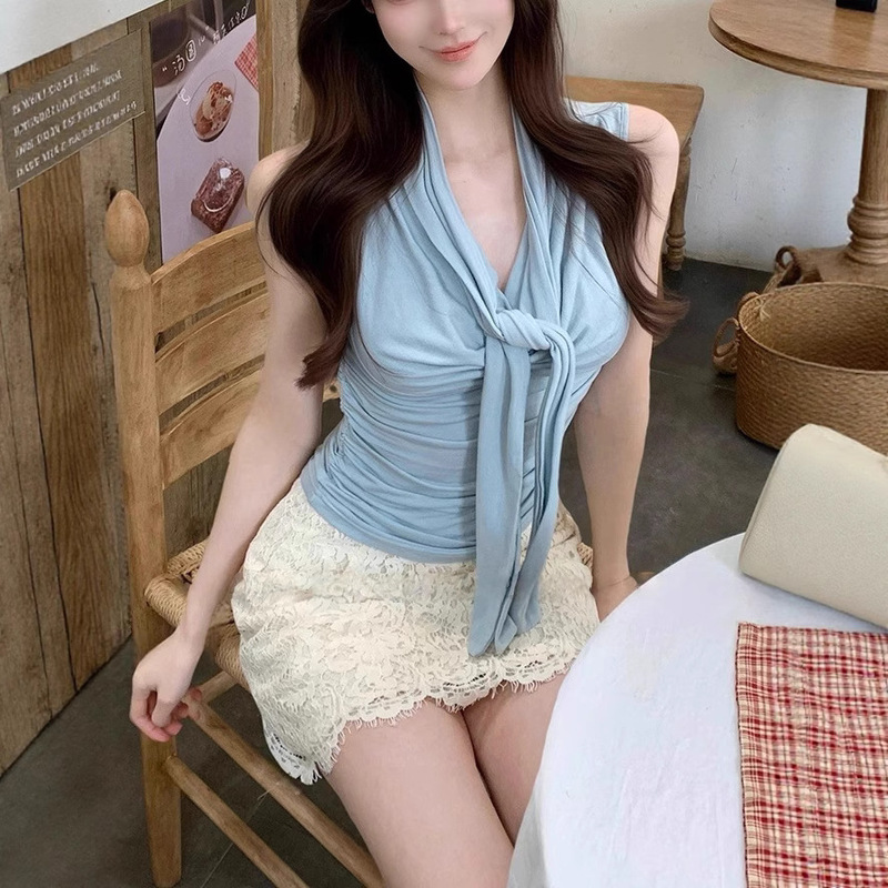 Hot dog is very spicy [fall sakura spring song] Korean gentle temperament Joker tie vest jacket women