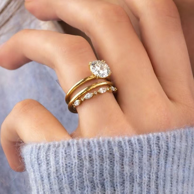 13g Weight Rings Classification 11, 5, 6 Ring Size 1 Set Quantity Casual, Street Occasion Alloy Material Geometric Pattern All Seasons Season Women's Gender Plating Design Classic Style Style 1 Set Classic Style Geometric Alloy Plating Women's Rings 28