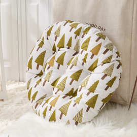 日系棉麻坐垫客厅地上坐垫加厚家用防滑椅子软垫子透气餐椅垫