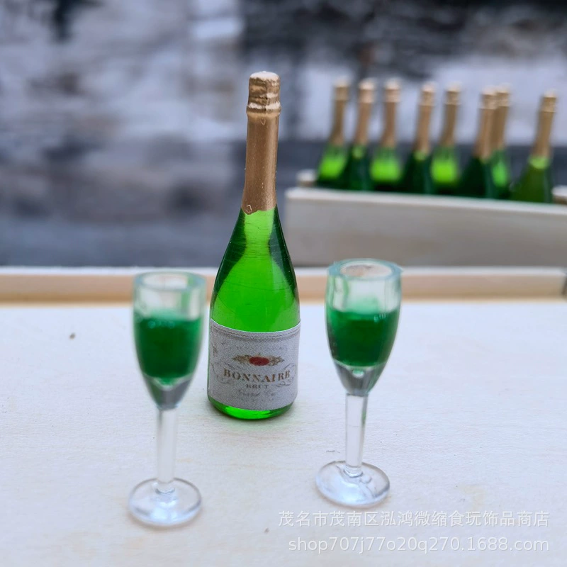 DOLLHOUSE маленькие тканевые аксессуары для кукольного домика DIY модель сцены мини-моделирование шампанского миниатюрная еда и игровой бокал для вина