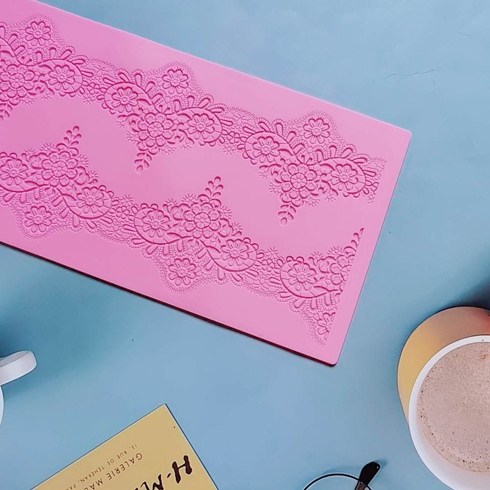 encaje375 - 257 molde de silicona pastel de encaje molde de relieve herramientas de decoración de pastel de chocolate esterilla de relieve