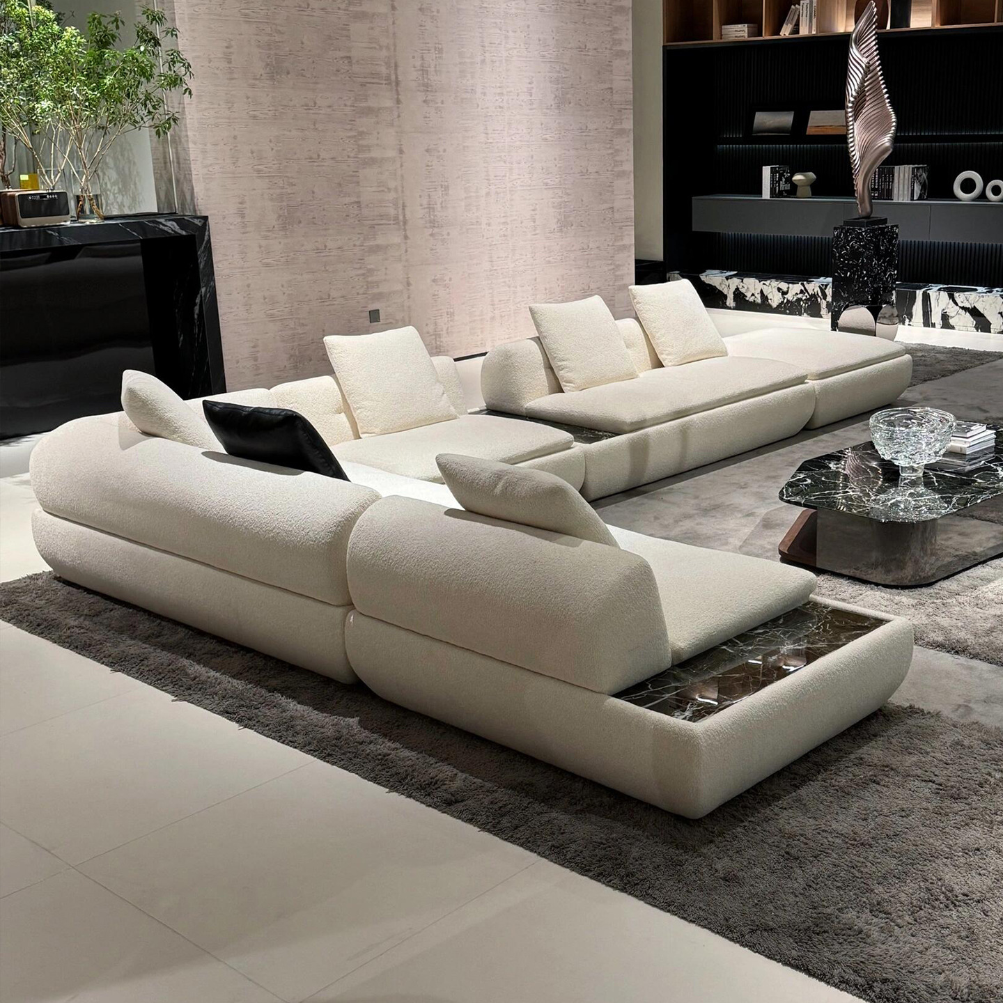 Original Replica Supermoon Super Moon Sofa Cream Style House Large Flat Cashmere Sofa Combination