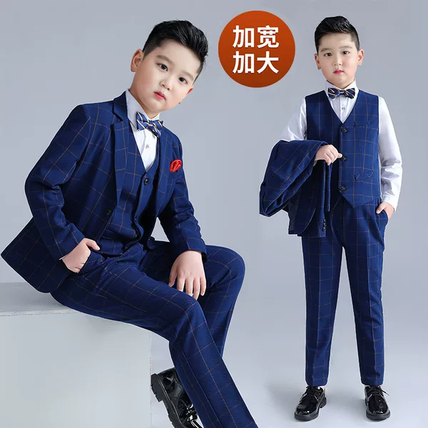 New Plus-Size Children's Suit for Boys, Autumn and Winter Flower Boy Formal Wear, Small Suit for Runway Performance