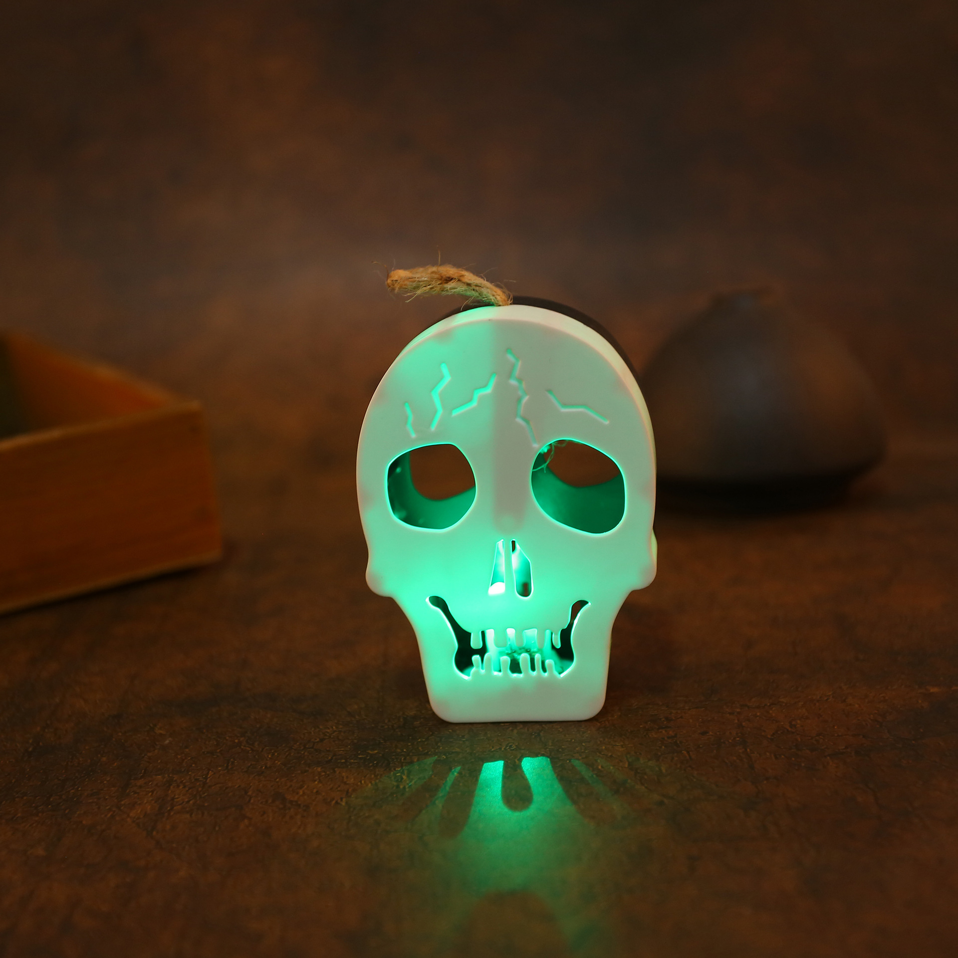 De Halloween Nueva Calabaza Luz LED colorido cráneo electrónico luz de la vela portátil lugar de luz atmósfera accesorios de diseño
