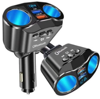 Новый Bluetooth автомобильный зарядный плеер прикуриватель к USB с индикатором быстрой зарядки для мобильного телефона 1 драйв 2 автомобильное зарядное устройство