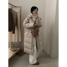 MMC DITION羽绒服女冬季新款高级感90白鸭绒中长款连帽面包服外套