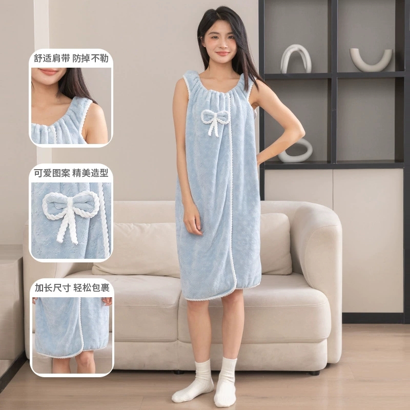 Двустороннее банное полотенце можно носить без волос.