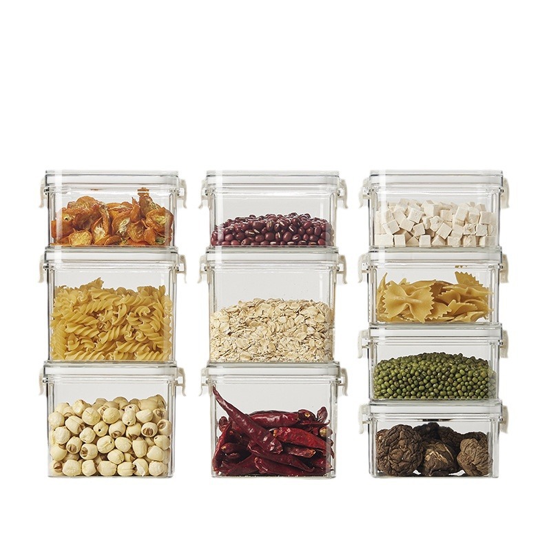 Caja de almacenamiento sellada de PET de grado alimenticio, almacenamiento de granos secos, tanque sellado, caja de almacenamiento para refrigerador doméstico