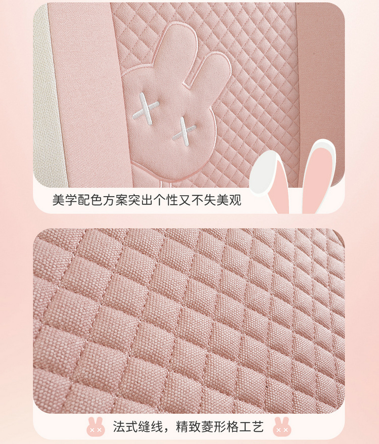 Waxy corn Lumin linen car seat cushion fully surrounded by cotton and linen seat cover cartoon cute goddess four seasons seat cover