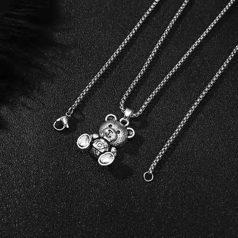 Hip-hop Rabbit Bear Alloy Titanium Steel Plating Unisex Pendant Necklace display picture 4