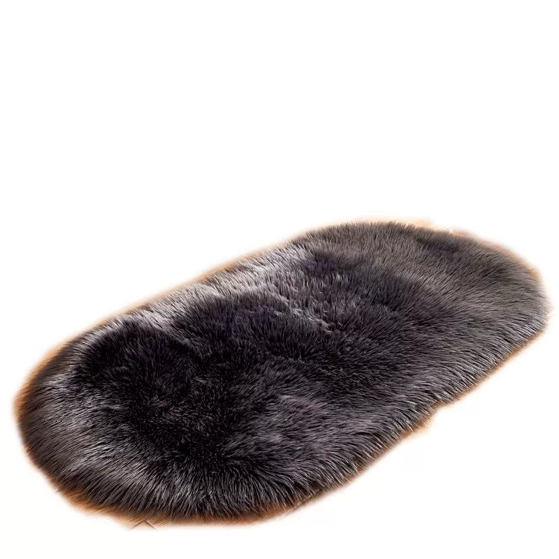 Оваловый длинный плюшевый imitation wool коврик, мягкая ковровая дорожка для гостиной и спальни, различные размеры
