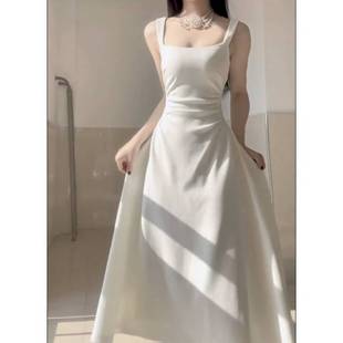 French-Style Waist-Cinching Dress for Women 2025 Summer New Design with a Gentle Waist-Slimming and Hip-Hugging Long Dress