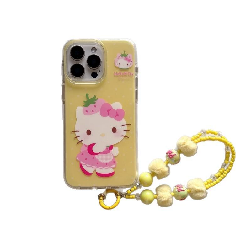 Apple, iPhone14, мультяшный милый iPhone13 Pro, клубника, iPhone16 Pro, совместимый чехол, японский и корейский, 14promax, 16