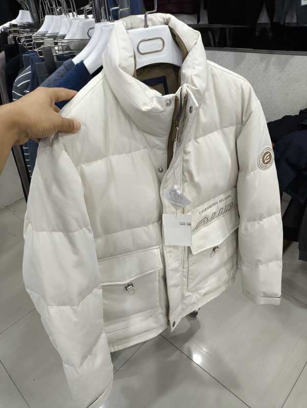 H Label Cut Label! Winter New Men's Fashion Versatile Windproof Water-Repellent Thickened Warm Stand Collar//Fleece Jacket
