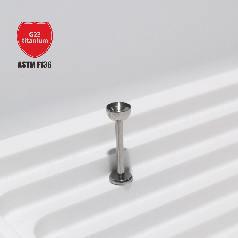 Pointed titanium steel lip stud product view