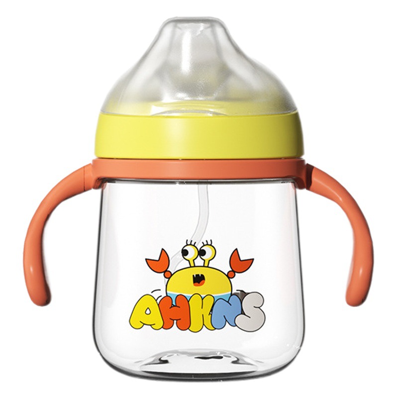 Baby duckbill Cup Milk Cup taza de bebida para niños taza de agua especial para bebés con mango bebida directa anti-estrangulamiento biberón