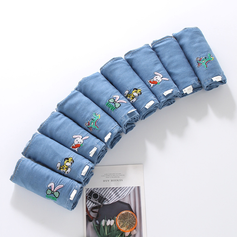 Boys' Tencel Jeans Children's Anti-mosquito Pants Summer Female Baby Outer Wear Lyocell Bloomers Girls' Air Conditioning Pants