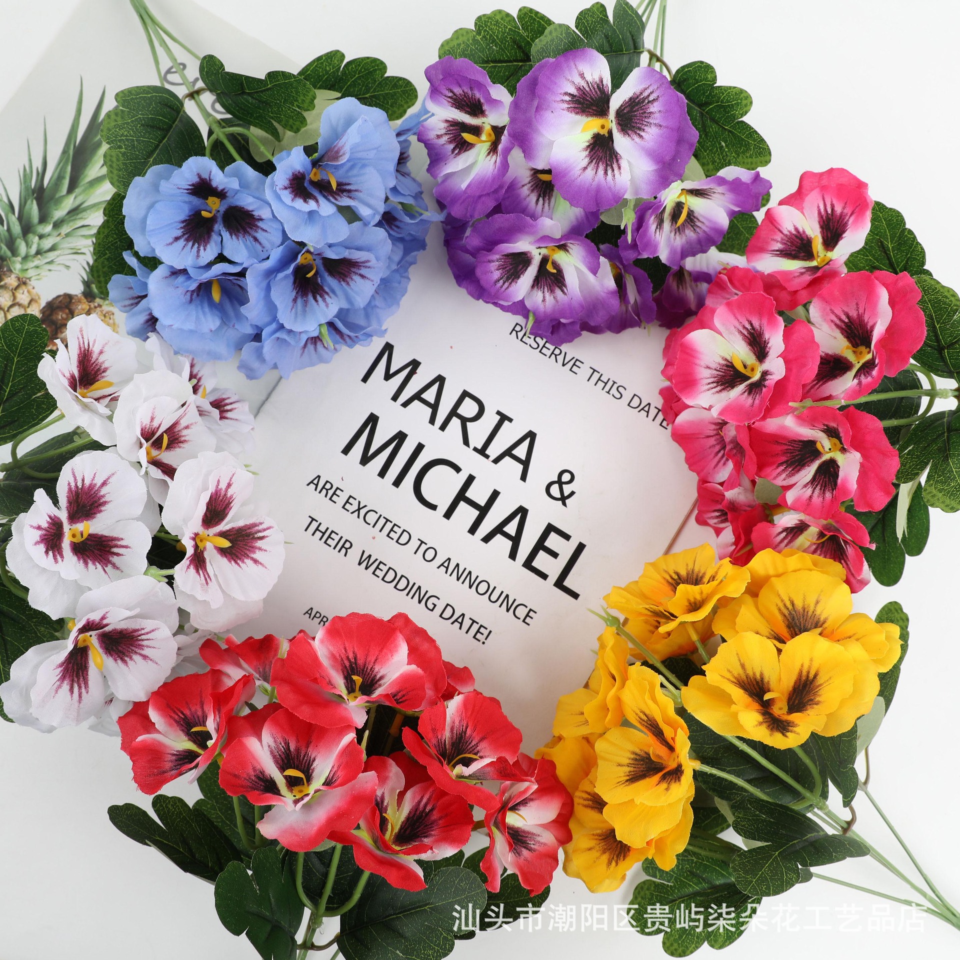 Artificial flower plastic fake flower wedding home outdoor shooting props decorations handmade flower accessories crafts wholesale