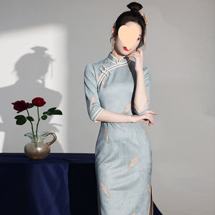 Cheongsam 2025 New National Trend Young Girl Chinese Style Classy Noble Elegant Celebrity Slim Dress