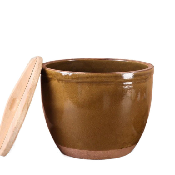 Sauce Jar Household Water Jar Old-fashioned Pickled Vegetable Jar Ceramic Jar Tingle Rice Wine Fermentation Jar under Sauce Dressing Tingle Basin