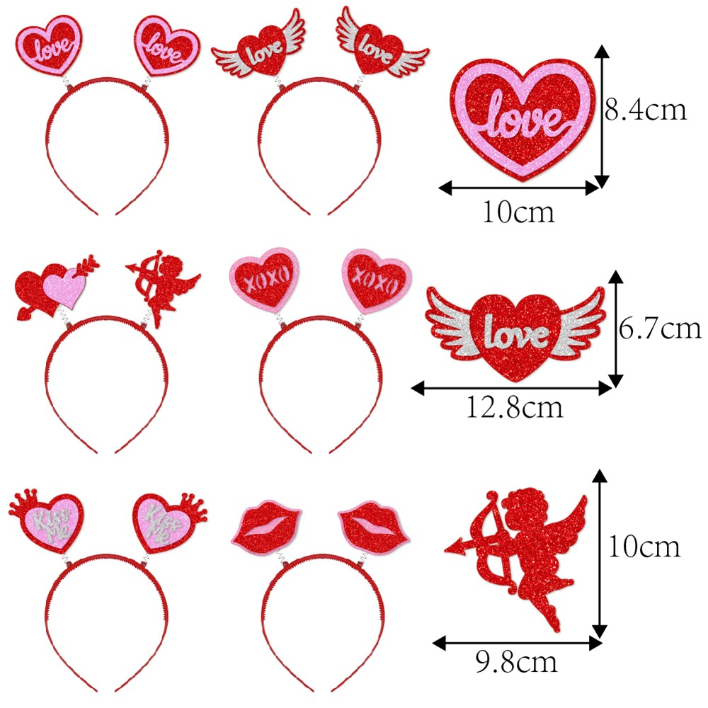 Nueva diadema de decoración de fiesta de San Valentín de Amazon, ambiente de amor rosa, accesorios de fotografía de decoración de San Valentín