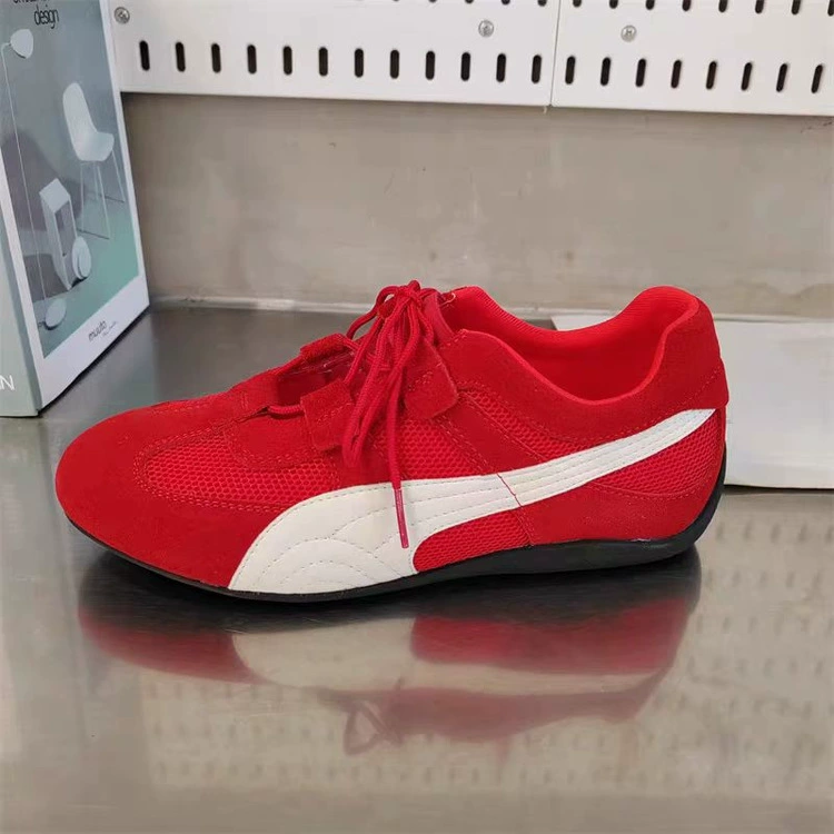 Soft Leather Moral Training Shoes for Women 2025 Summer New Breathable Mesh Casual Retro Forrest Gump Shoes Low-top Wear-Resistant Sneakers for Women