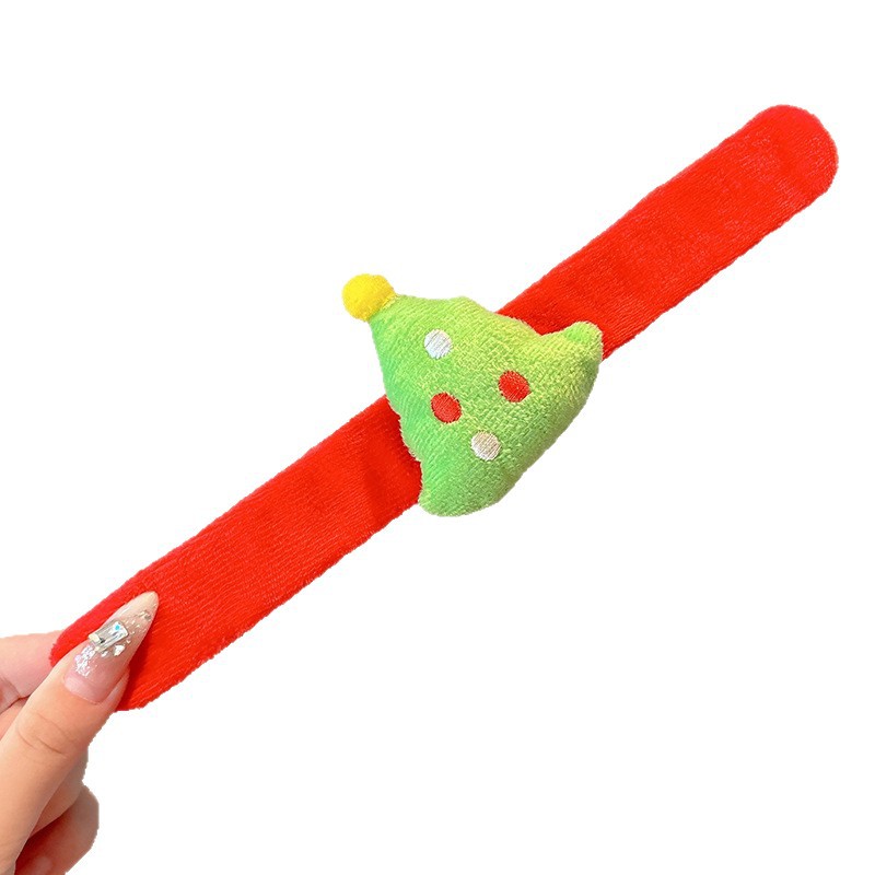 Navidad anillo de pulsera de peluche de dibujos animados femeninos 2025 nuevo muñeca muñeca de nieve de alce palpitante anillo joyería de vacaciones