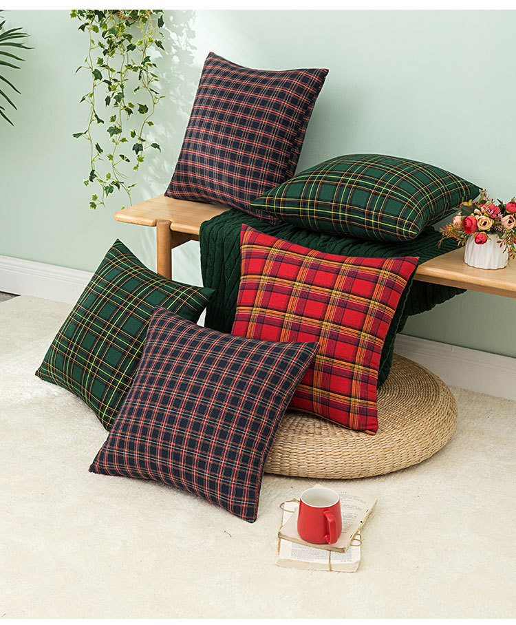 210g Weight Pillow Cases Home Textiles & Decor Type Retro Geometric Lattice Polyester Pillow Cases