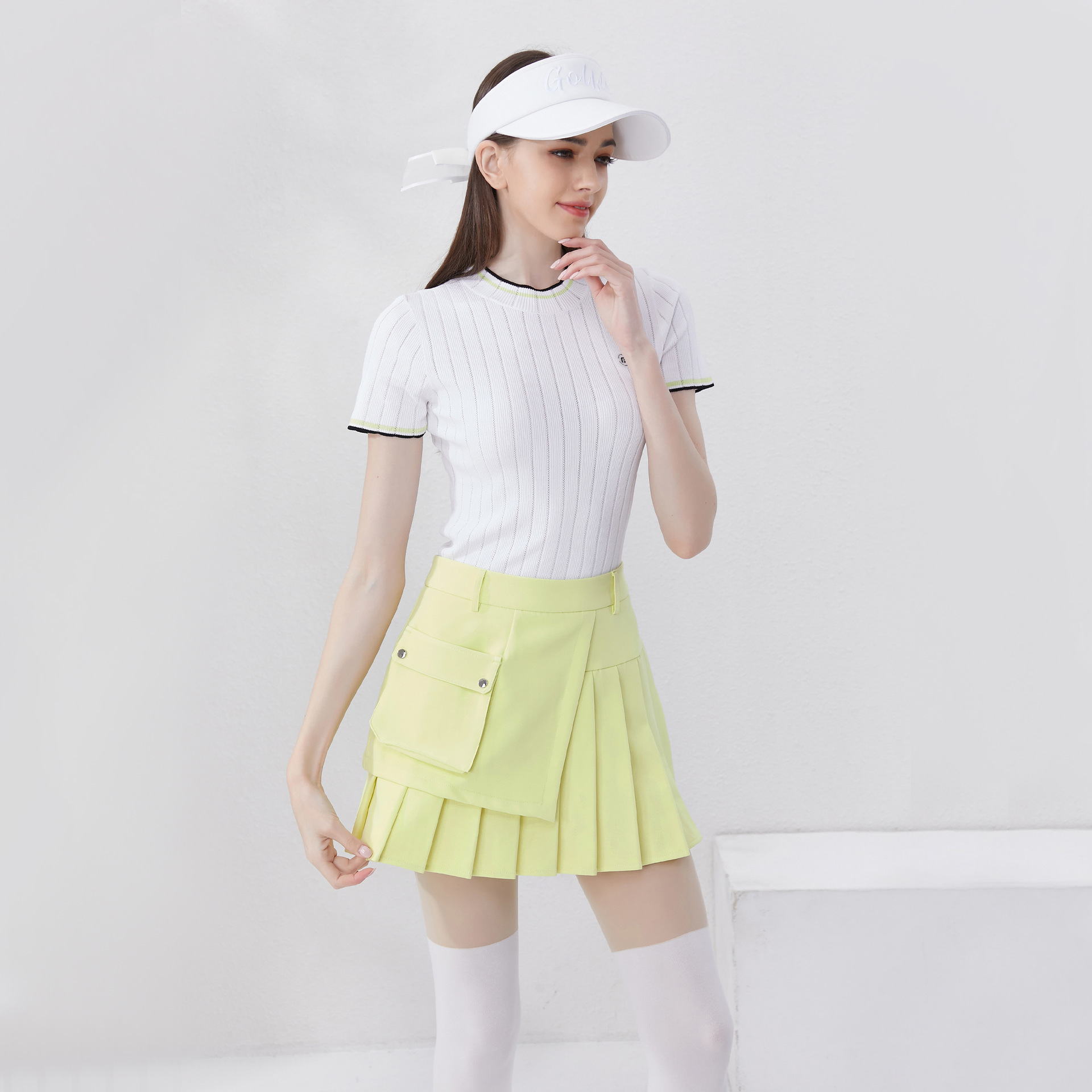 Women's Golf Women's Summer Thin Knitted Top Sports Slim-fit Crewneck Top Women's Golf Women's Slim Look