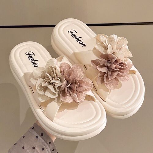 2025 Thick Sole Slippers for Women - Summer Anti-Slip Soft Sole Indoor/Outdoor Home Slippers with One-Strap Design