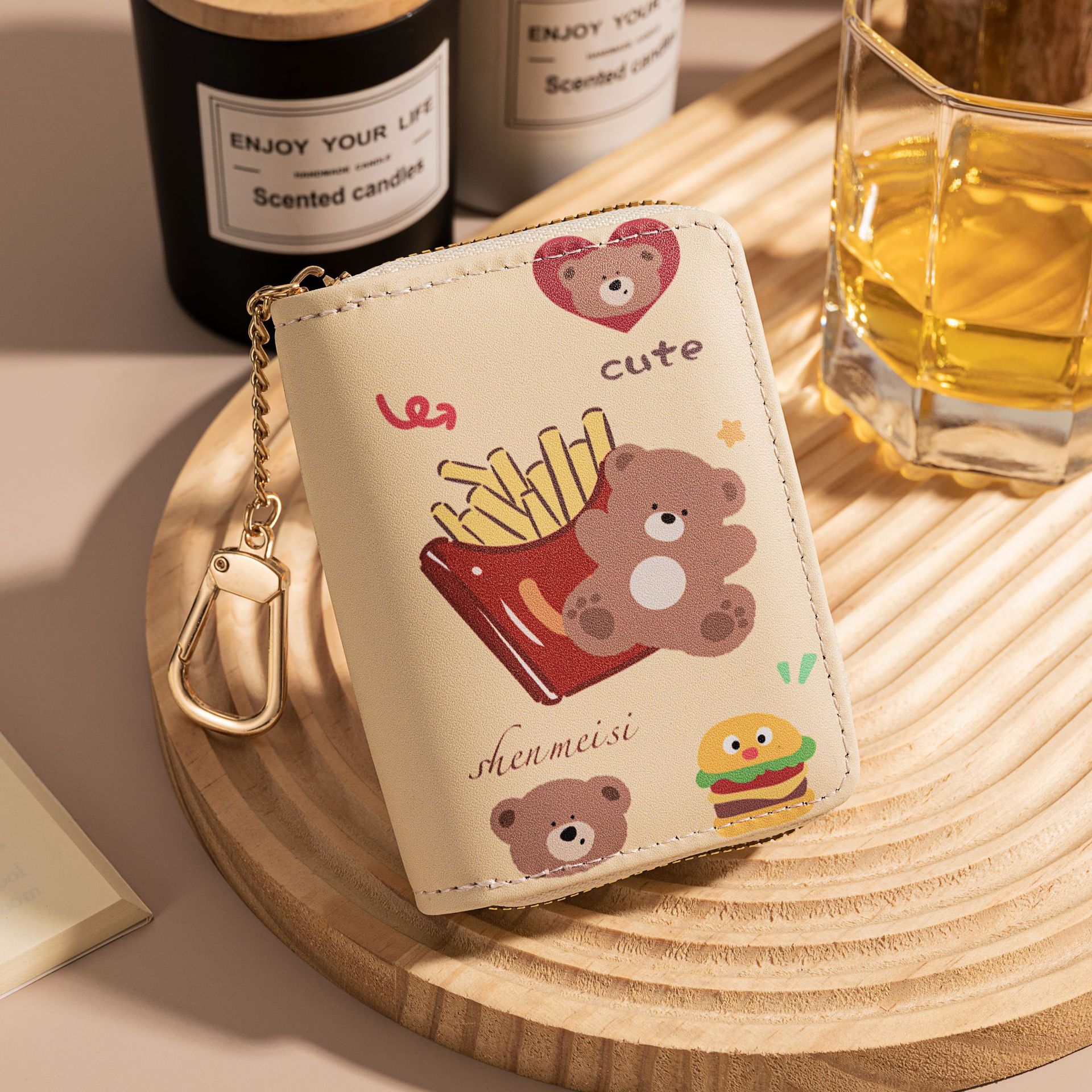 Comercio exterior lindo dulce campus vagabundo buckle bolsa de cambio de dibujos animados bolsa de almacenamiento de tarjetas bancarias