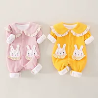 Осенний overall для новорожденных, детский флис крошечный боди для принцессы на прогулку