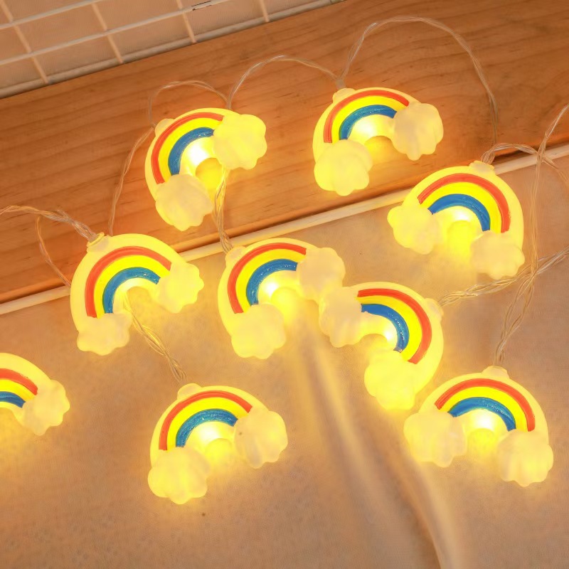 Nuevas estrellas de color LED pequeñas nubes arco iris lámpara decorativa lámpara colgante lámpara de atmósfera decoración lámpara colgante