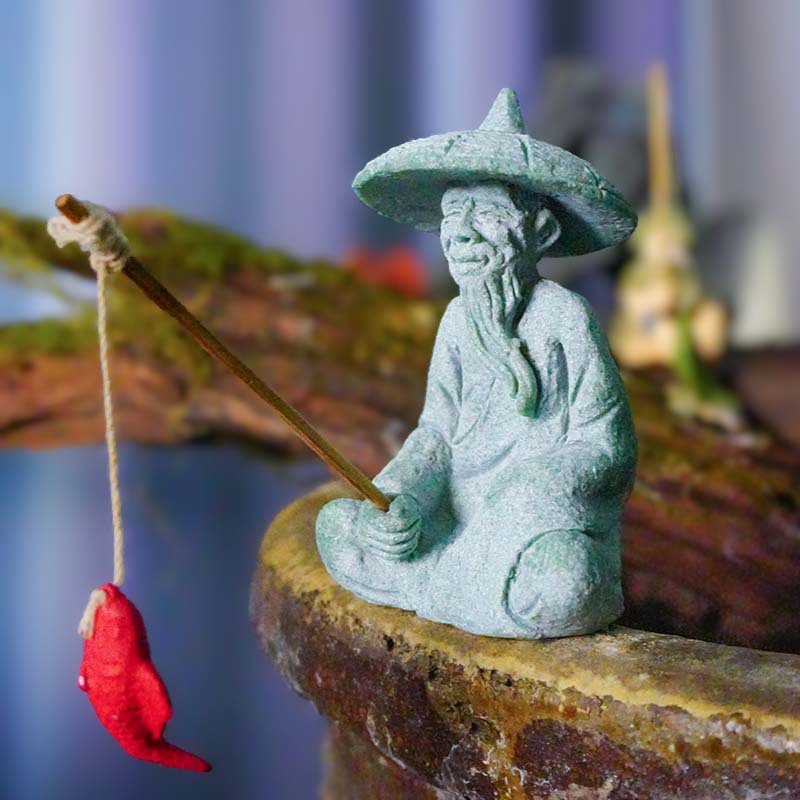 Decoración de Weng de pesca de arenisca verde jardinería china paisaje interior arenisca acuario paisaje de pecera micro paisaje creativo